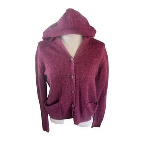 Women's button down Woolrich cardigan wool blend medium